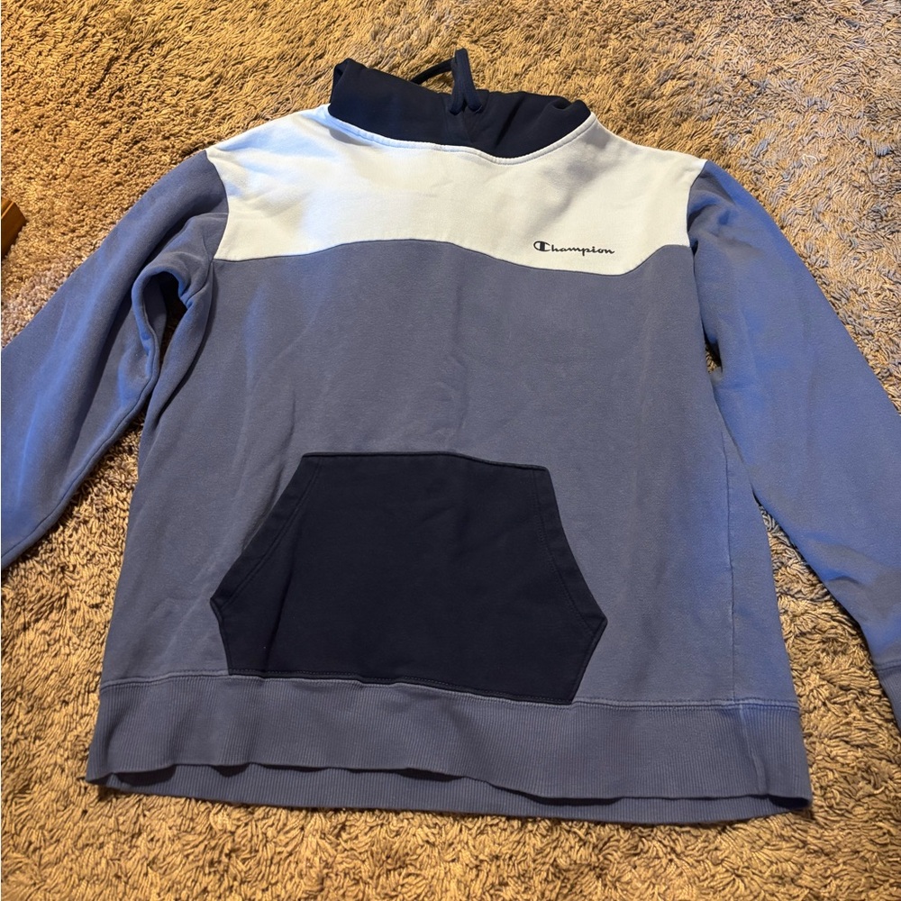 Champion Two-Tone Blue and White Hoodie